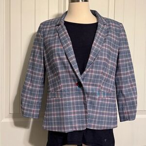 Plaid Women's Blazer- size 8 EUC